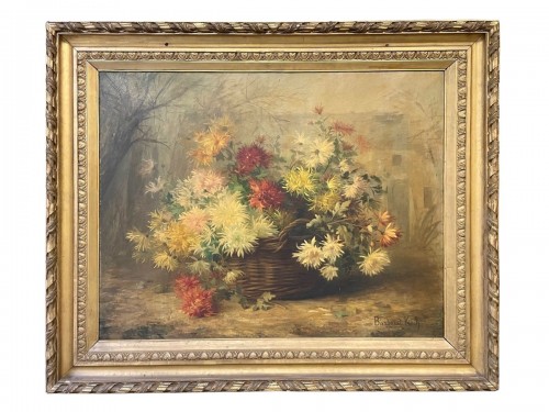 Barbaud Koch (1862-1932) panier de fleurs