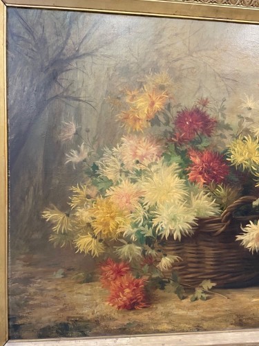 Barbaud Koch (1862-1932) panier de fleurs - Antiquités Saint Jean