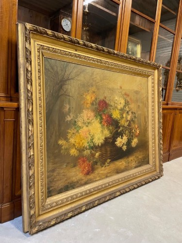 Antiquités - Barbaud Koch (1862-1932) panier de fleurs