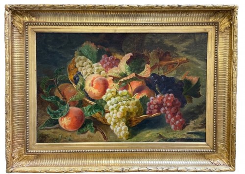 Jean-Pierre LAŸS (1825-1887) - Panier de fruits