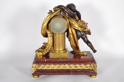 XIXe siècle - Garniture de cheminée Napoléon III signée Alfred Emmanuel Louis Beurdeley