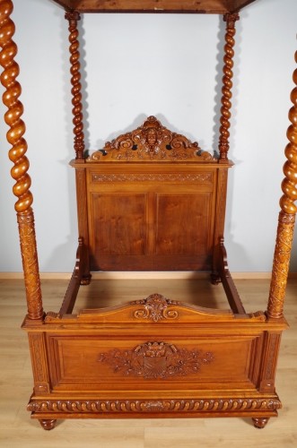 Mobilier Lit - Honoré Dufin (1836-1893) - Lit à baldaquin néo-Renaissance