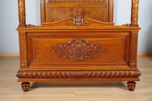 Napoléon III - Honoré Dufin (1836-1893) - Lit à baldaquin néo-Renaissance