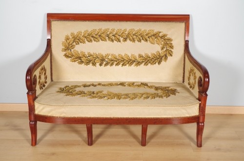 Salon douze fauteuils paire de canapés époque Restauration - Antiquités Saint Jean