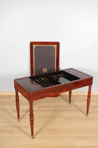 Mobilier Table à Jeux - Table à jeux Tric Trac époque Restauration
