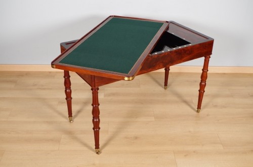 Table à jeux Tric Trac époque Restauration - Antiquités Saint Jean