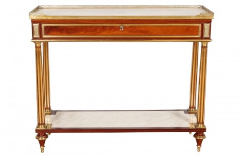 Console époque Louis XVI estampillée Gamichon à Paris