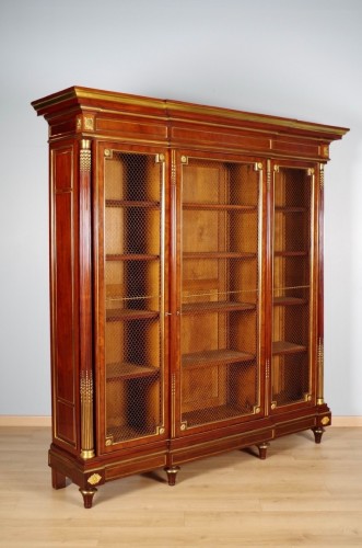 Bibliothèque en acajou vers 1880 - Antiquités Saint Jean