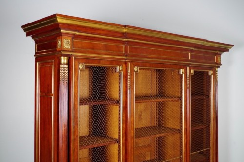 XIXe siècle - Bibliothèque en acajou vers 1880