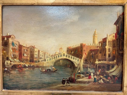 Tableaux et dessins  - Silvio Fumagalli, La place saint-marc et le rialto