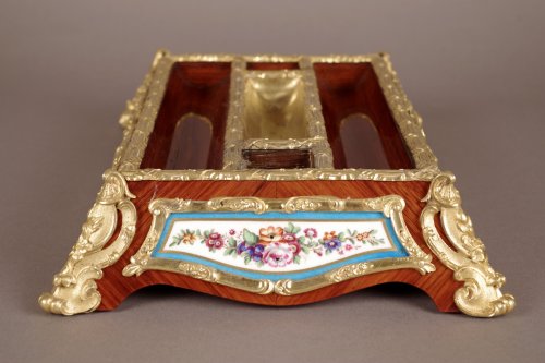 Objet de décoration Encrier - Encrier d'époque Napoléon III en porcelaine de Sèvres