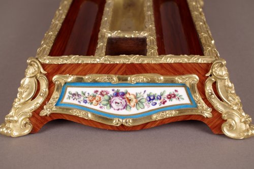 Antiquités - Encrier d'époque Napoléon III en porcelaine de Sèvres