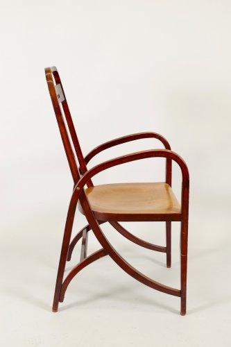 Antiquités - Joseph HOFFMANN (1878 - 1957) pour THONET - Paire de fauteuils