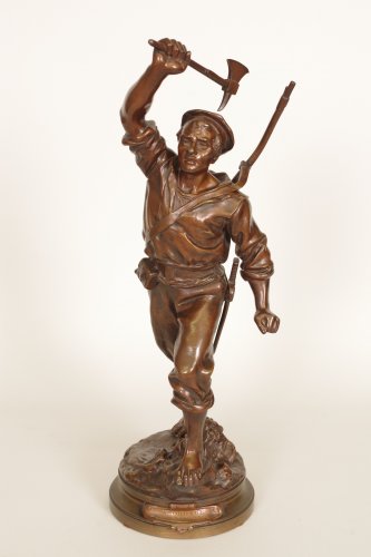 Abordage -  Adrien Etienne Gaudez  (1845-1902) - Sculpture Style Napoléon III