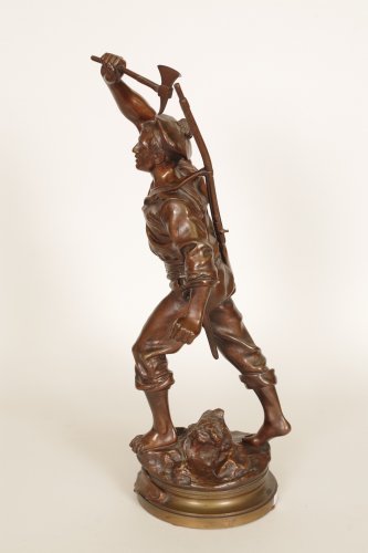 Sculpture Sculpture en Bronze - Abordage -  Adrien Etienne Gaudez  (1845-1902)