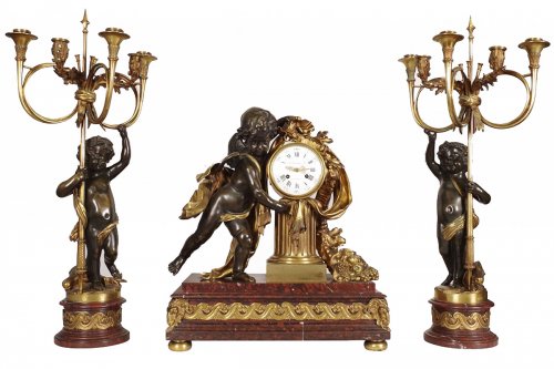 Garniture de cheminée par Alfred Emmanuel Louis BEURDELEY