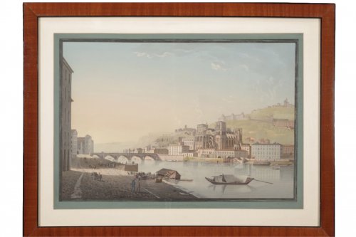 Vue de Lyon - Johann Ludwig BLEULER (1792-1850)