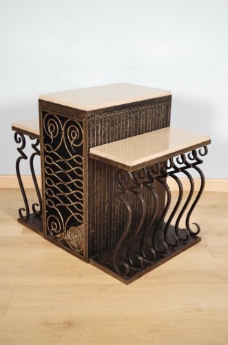 Console fer forgé Art-Déco signée Zadounaïsky - Art Déco