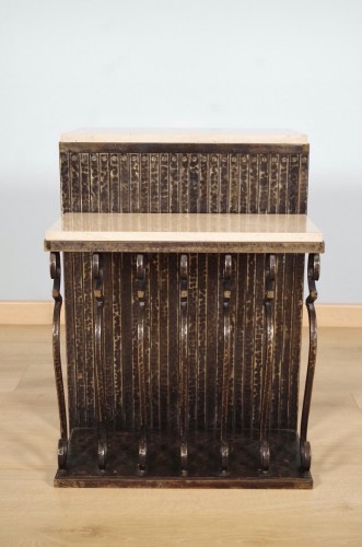 Antiquités - Console fer forgé Art-Déco signée Zadounaïsky