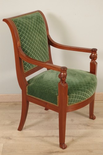 Sièges Fauteuil & Bergère - Paire de fauteuils Retour d'Egypte style Jacob-Desmalter
