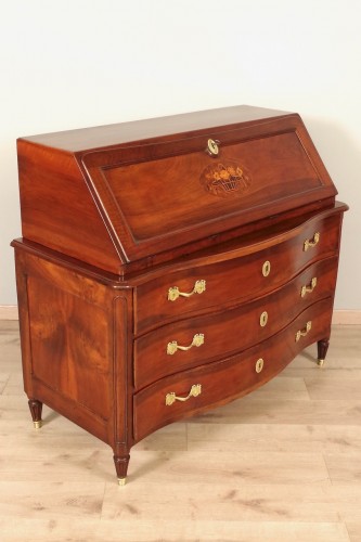 Mobilier Bureau et Secrétaire - Commode scriban d'époque Louis XVI