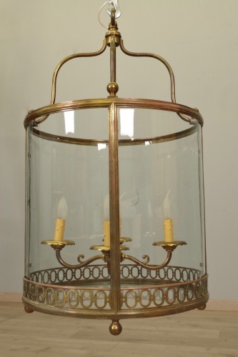 Luminaires Lustre - Lanterne  vestibule en bronze doré fin 19e siècle