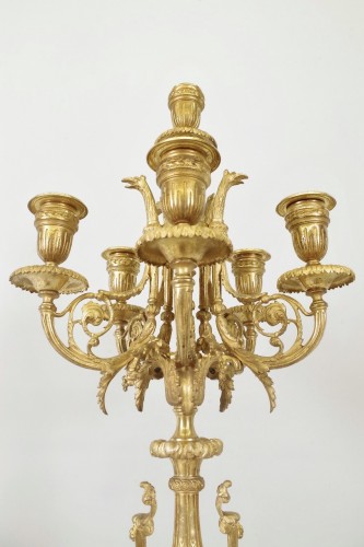 Paire de candélabres en bronze doré - Napoléon III
