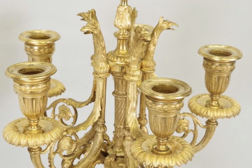 Napoléon III - Paire de candélabres en bronze doré