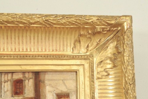 Antiquités - Léonard SAURFELT (1840-1890) - Scène de marché en Normandie