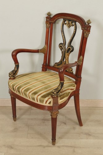 Ensemble de fauteuils et Chaises style Empire - Antiquités Saint Jean