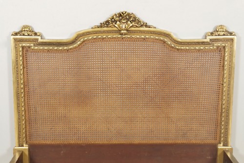 Mobilier Lit - Lit Napoléon III en bois doré