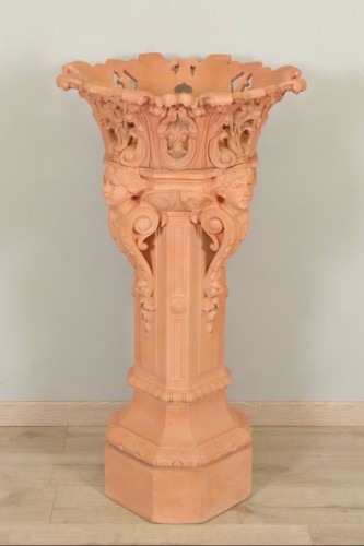 Colonne et son cache-pot, Napoléon III - Objet de décoration Style Napoléon III