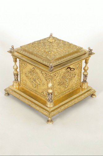 Coffret à bijoux Napoléon III en bronze doré - Objets de Vitrine Style 
