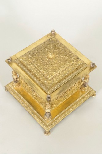 Coffret à bijoux Napoléon III en bronze doré - 