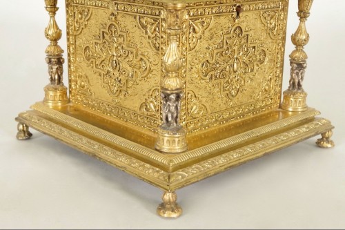 Antiquités - Coffret à bijoux Napoléon III en bronze doré