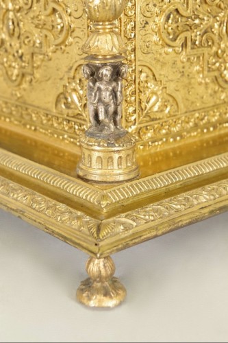 Antiquités - Coffret à bijoux Napoléon III en bronze doré