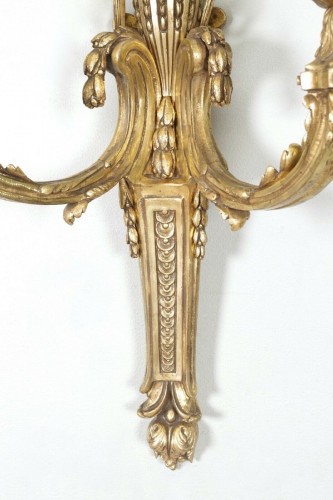 XIXe siècle - Paire d'appliques en bronze doré