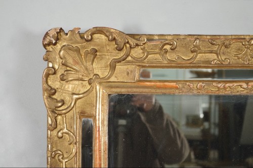 Miroir Régence en bois doré - Antiquités Saint Jean