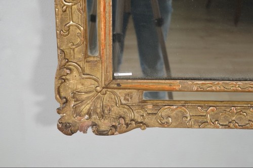 Miroir Régence en bois doré - Régence