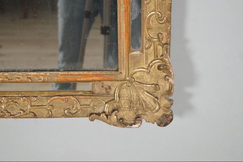 Régence - Miroir Régence en bois doré