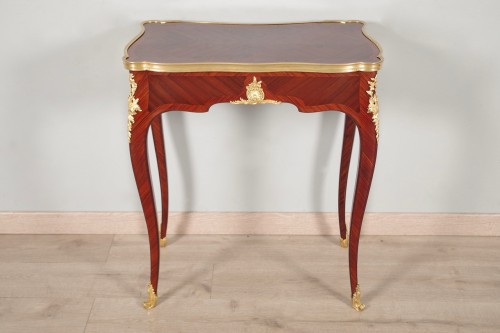 Table à écrire en bois de violette et acajou vers 1880 - Napoléon III