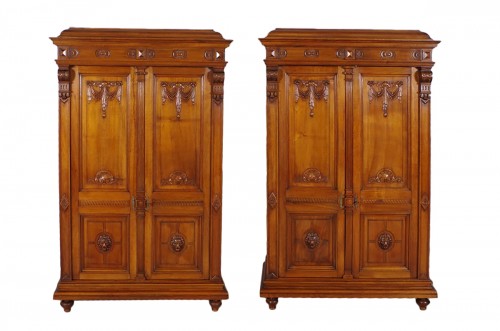Pair of late 19th century cabinets signed Dufin