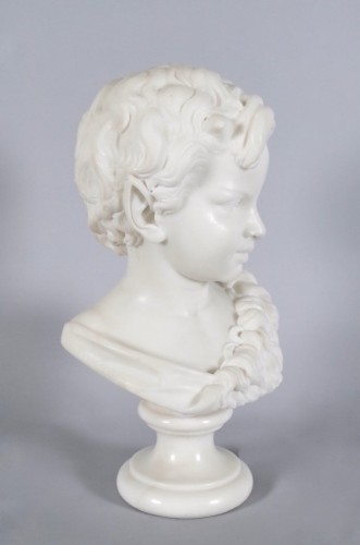Antonio-Giovanni Lanzirotti (1839-1911) - Paire de bustes en marbre - 