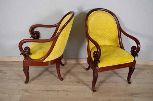 Sièges  - Fauteuils et chaises gondole époque Charles X
