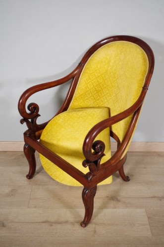 XIXe siècle - Fauteuils et chaises gondole époque Charles X