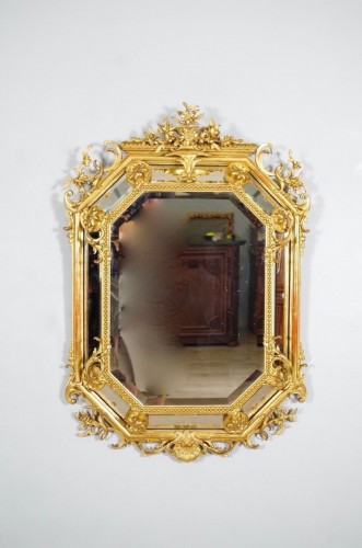 Napoleon III gilded mirror - Mirrors, Trumeau Style Napoléon III