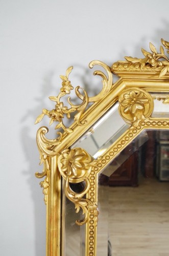 Miroir doré Napoléon III - Antiquités Saint Jean