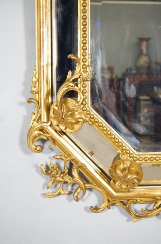Napoléon III - Miroir doré Napoléon III