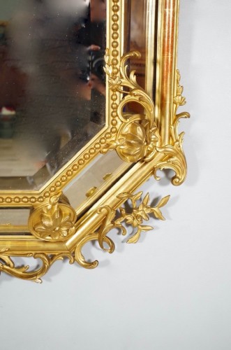 Antiquités - Napoleon III gilded mirror