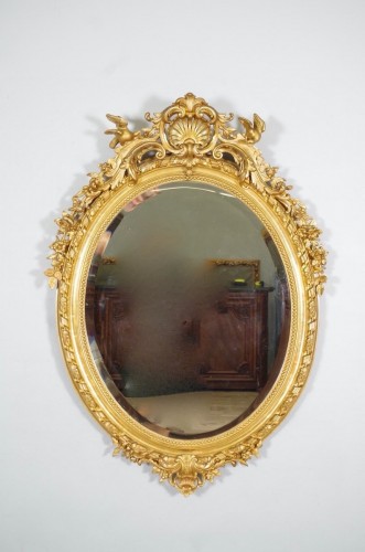 Napoleon III gilded mirror - Mirrors, Trumeau Style Napoléon III